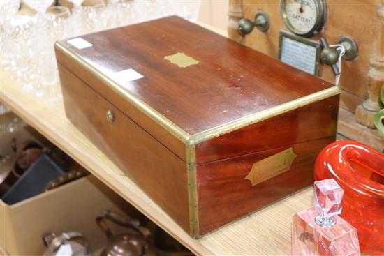 A Victorian mahogany writing slope